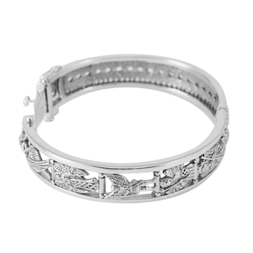 Seven Archangels Engraved Bangle – Sterling Silver | Minor & Co.