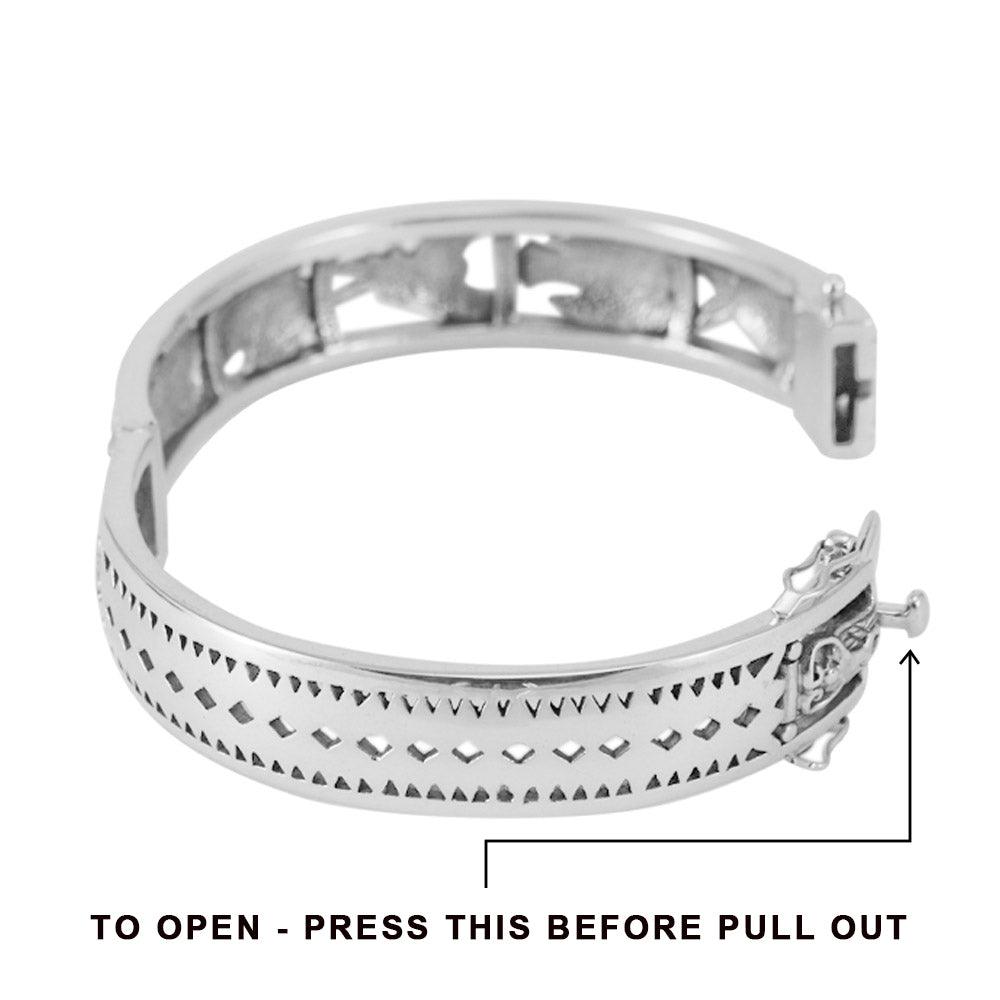 Seven Archangels Engraved Bangle – Sterling Silver | Minor & Co.