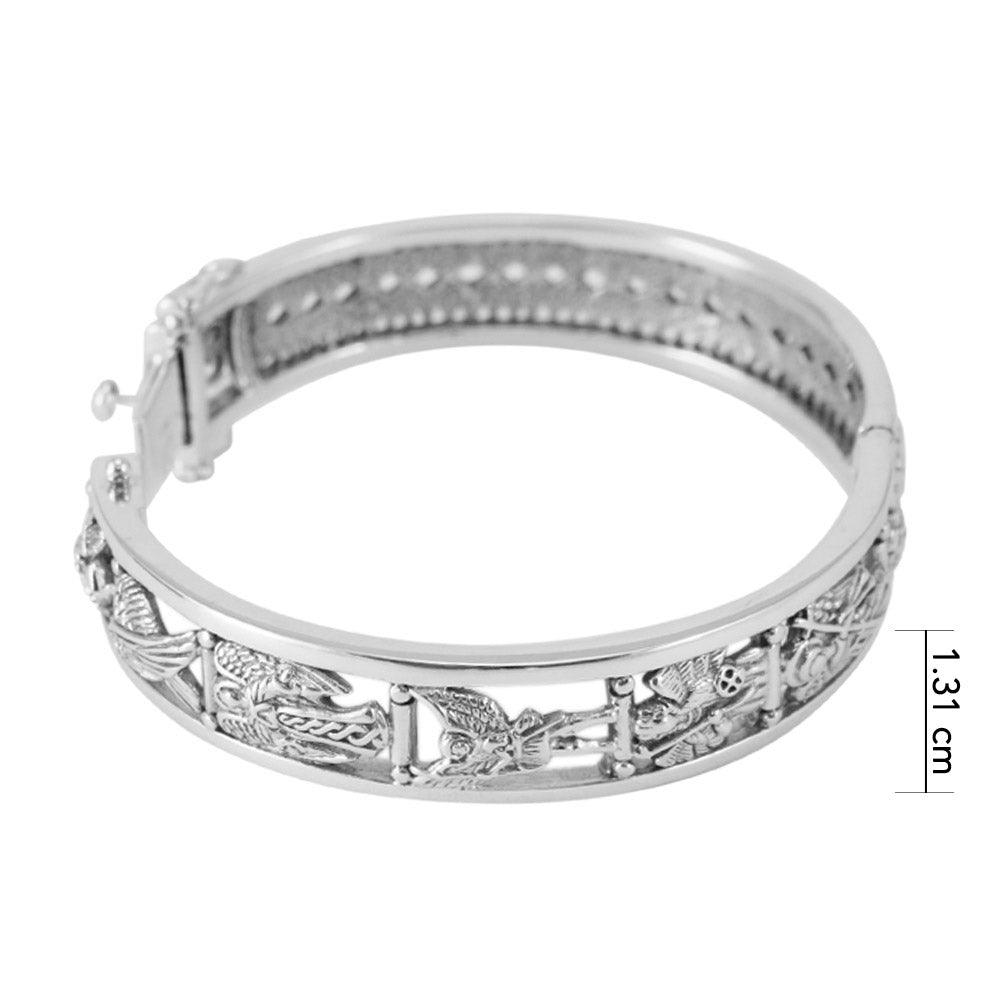 Seven Archangels Engraved Bangle – Sterling Silver | Minor & Co.