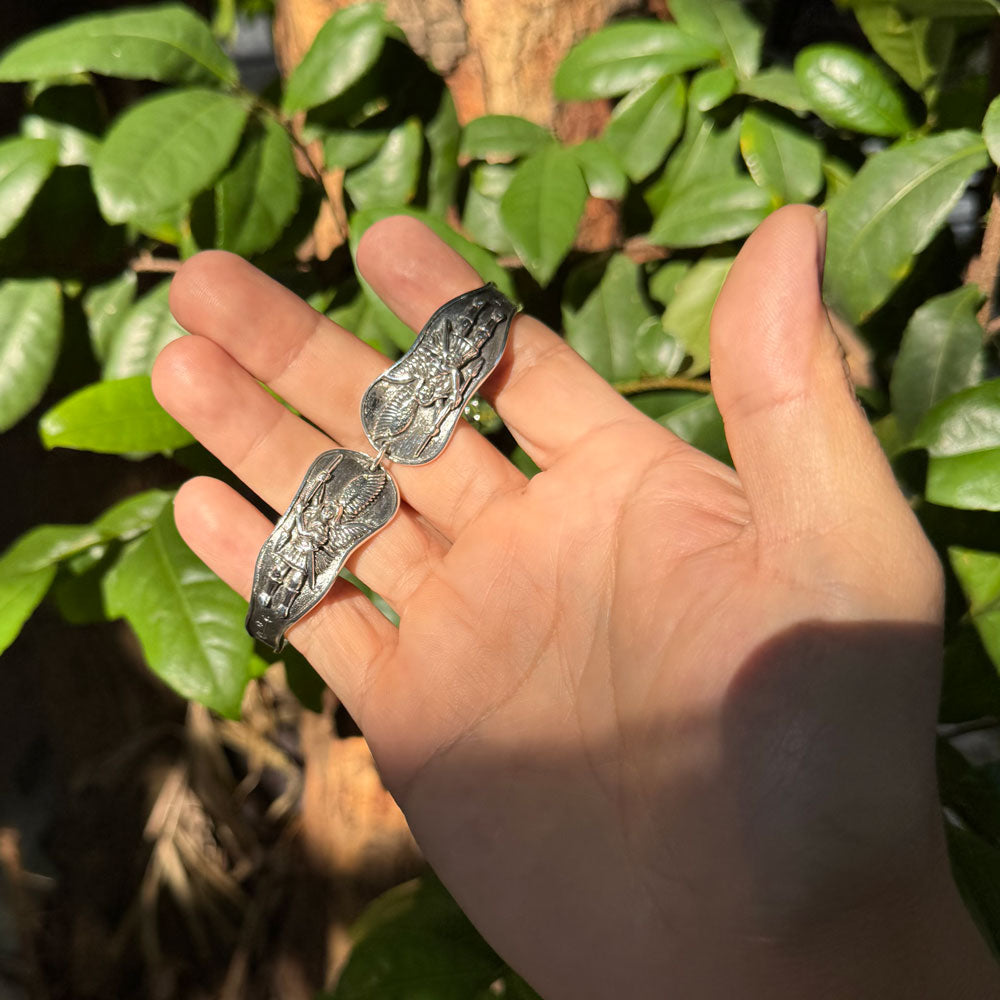 Archangel Michael Sterling Silver Cuff Bracelet | Minor & Co.