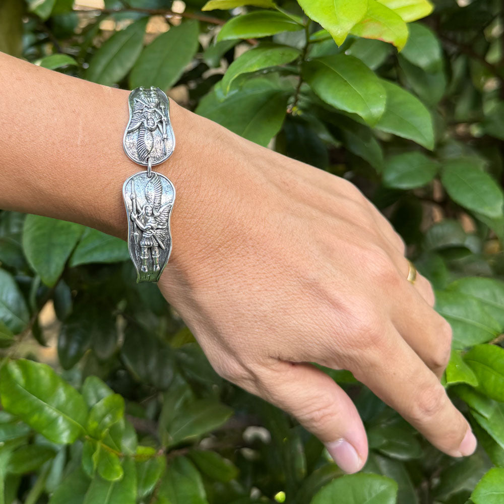 Archangel Michael Sterling Silver Cuff Bracelet | Minor & Co.