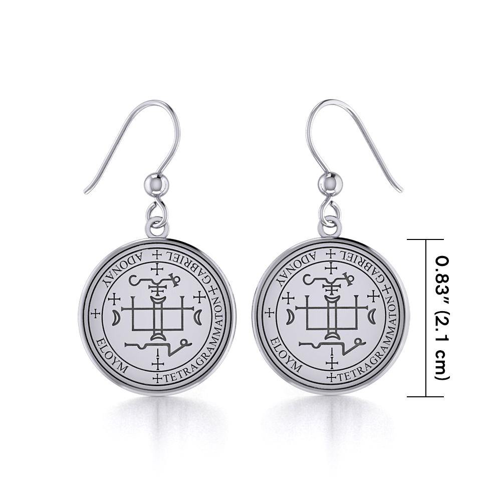 Archangel Gabriel Sigil Small Sterling Silver Earring | Minor & Co.