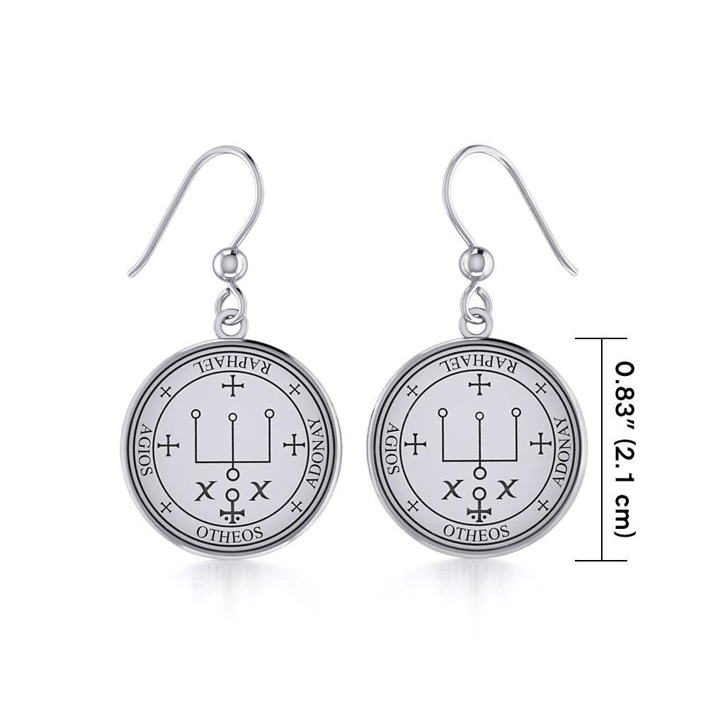 Archangel Raphael Sigil Small Sterling Silver Earring | Minor & Co.
