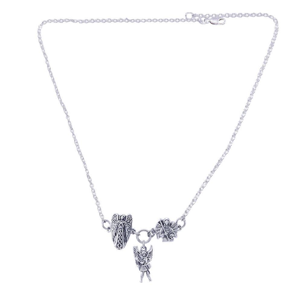 Uriel Michael Gabriel Archangel Sterling Silver Necklace | Minor & Co.