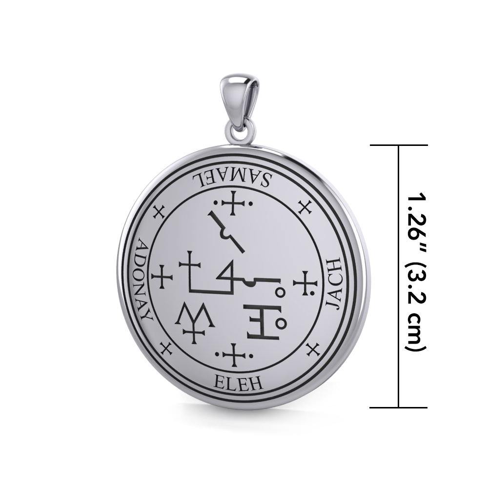 Archangel Samael Sigil Sterling Silver Pendant TPD2823 | Minor & Co.