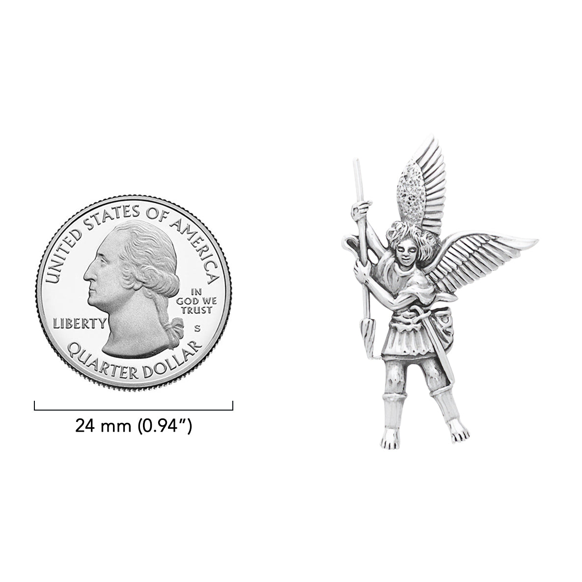 Archangel Michael Sterling Silver Pendant | Minor & Co.