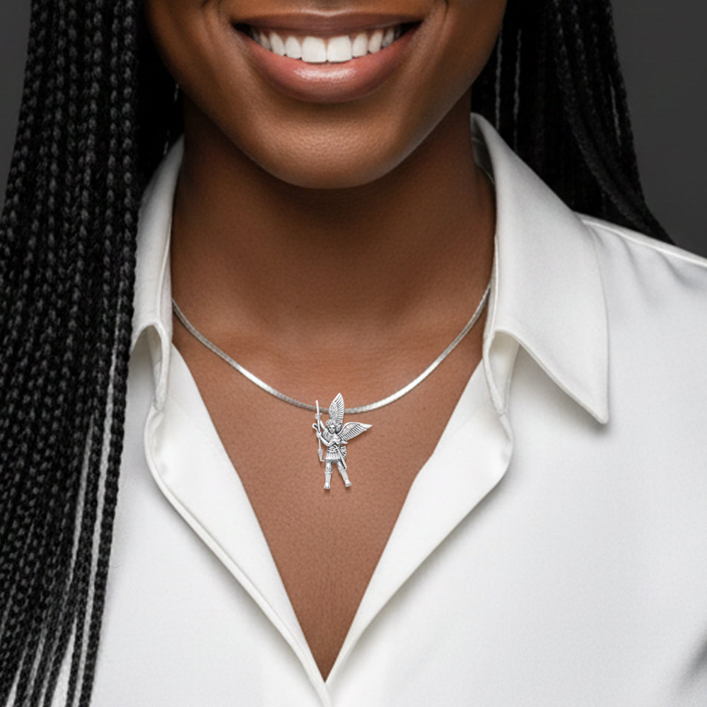Archangel Michael Sterling Silver Pendant | Minor & Co.