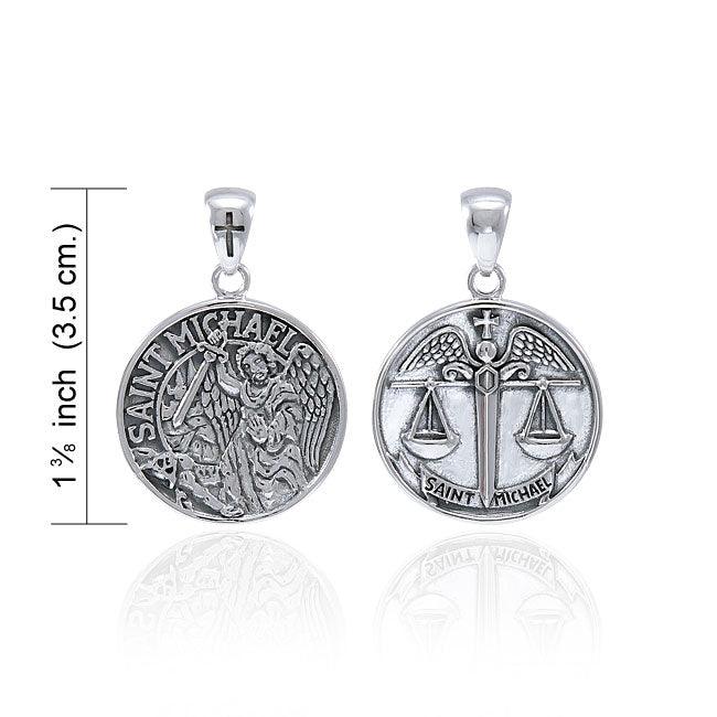 Saint Michael Archangel Sterling Silver Pendant | Minor & Co.