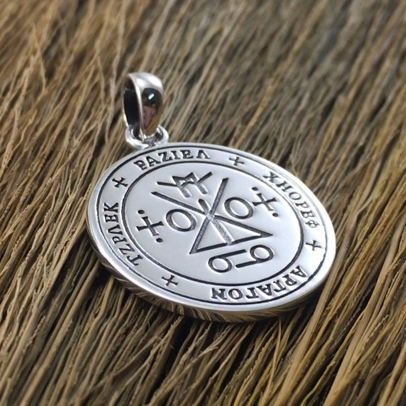 Archangel Raziel Sigil Sterling Silver Pendant (Small) | Minor & Co.