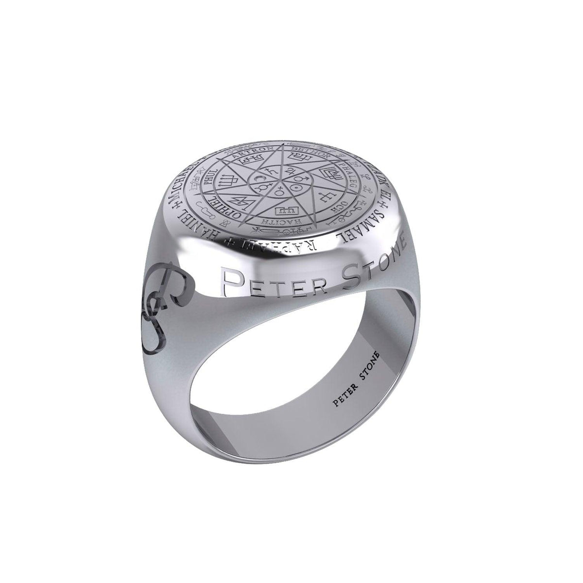 Peter Stone Sigil of Seven Archangels Inspired Sterling Silver Ring | Minor & Co.