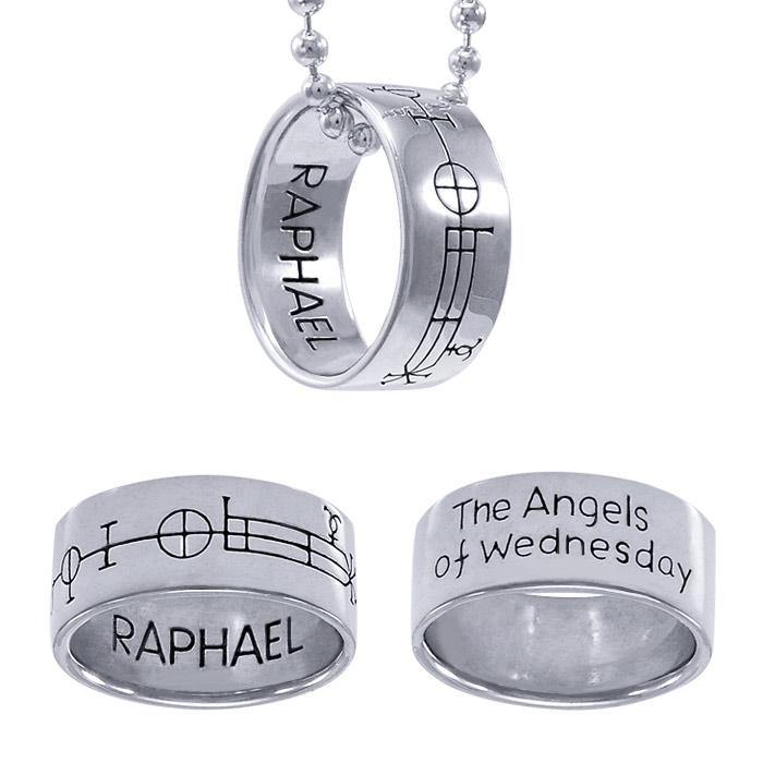Archangel Raphael Sigil Sterling Silver Ring with Ball Chain | Minor & Co.