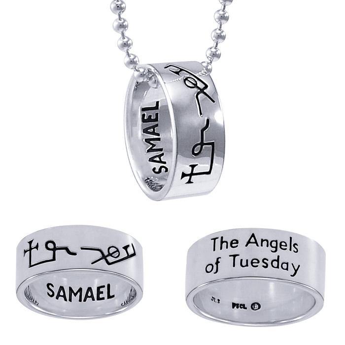 Archangel Samael Sigil Sterling Silver Ring & Chain | Minor & Co.