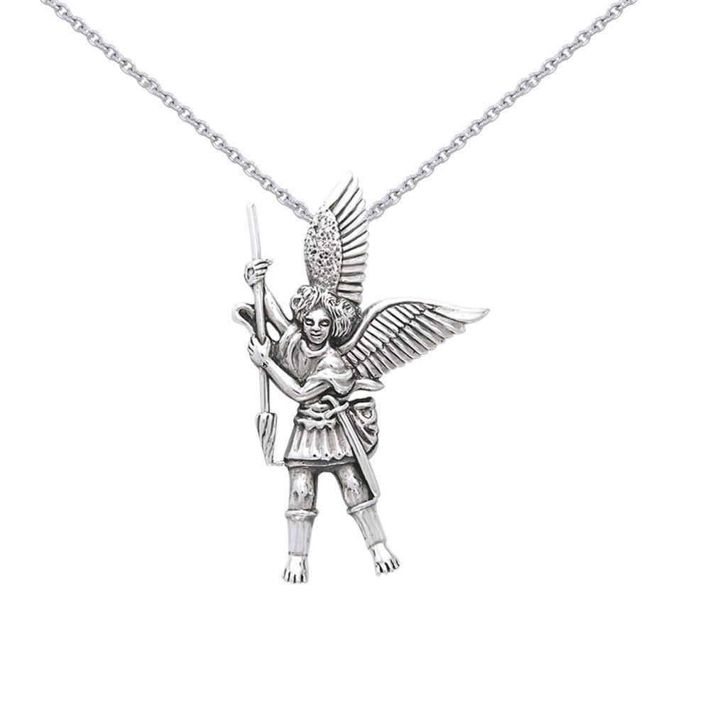 Sterling Silver Archangel Michael Pendant and Chain Set | Minor & Co.