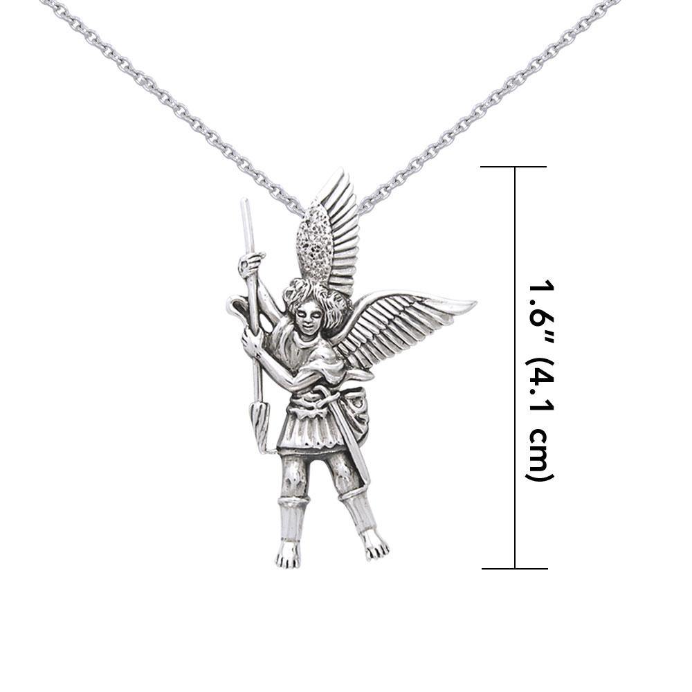 Sterling Silver Archangel Michael Pendant and Chain Set | Minor & Co.