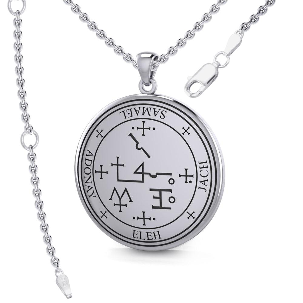 Archangel Samael Sigil Sterling Silver Pendant TPD2823 | Minor & Co.