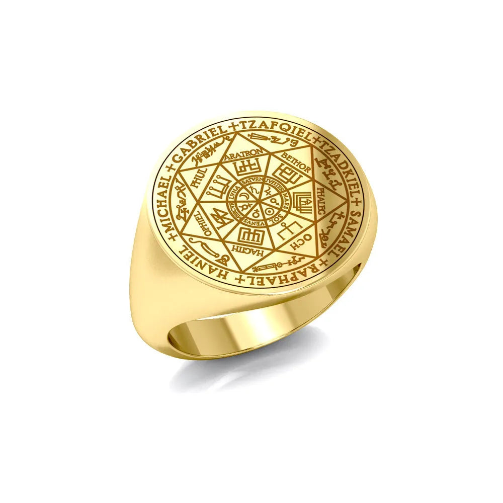 Men's Seven Archangels Signet Ring – Sterling Silver, Gold Vermeil | Minor & Co.
