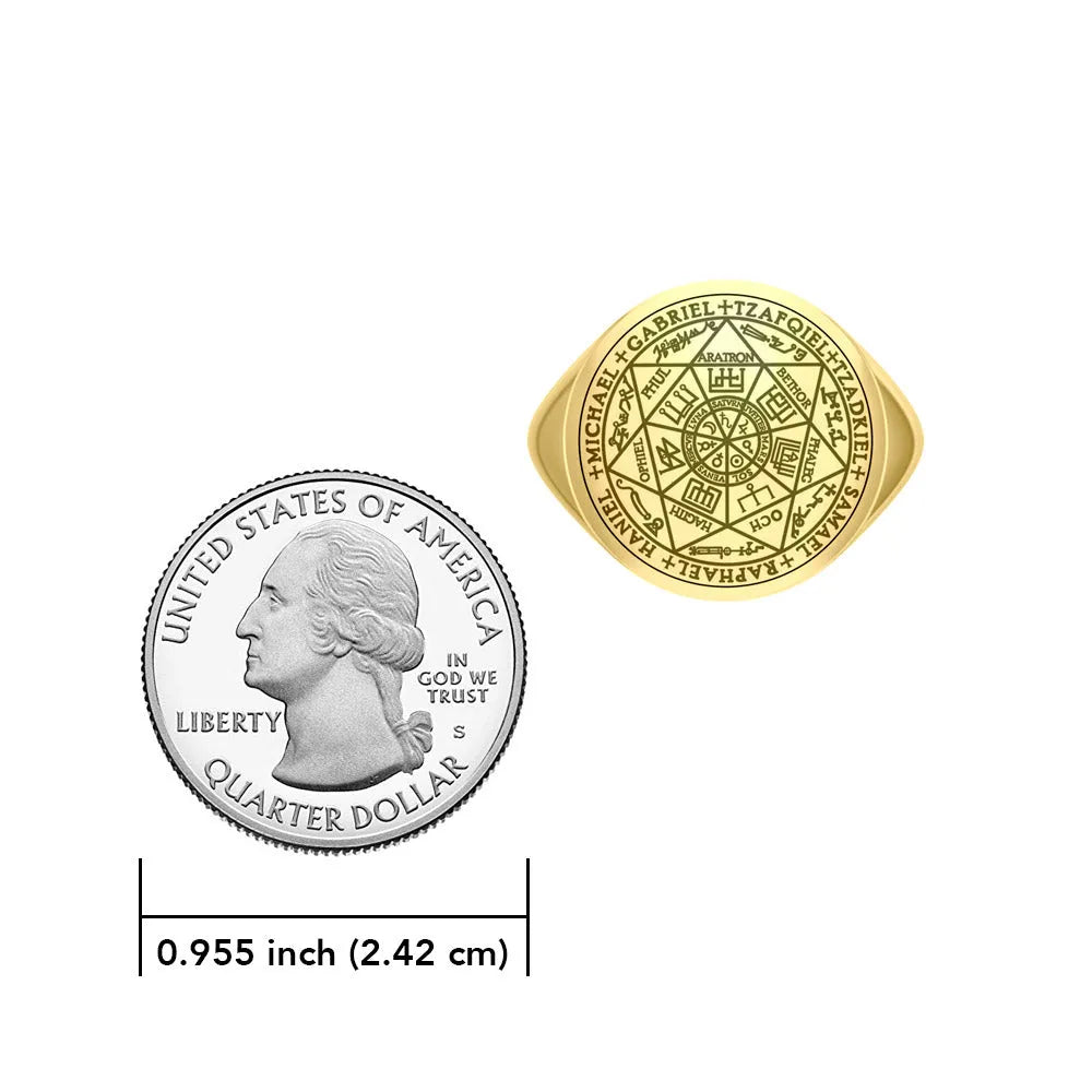 Men's Seven Archangels Signet Ring – Sterling Silver, Gold Vermeil | Minor & Co.