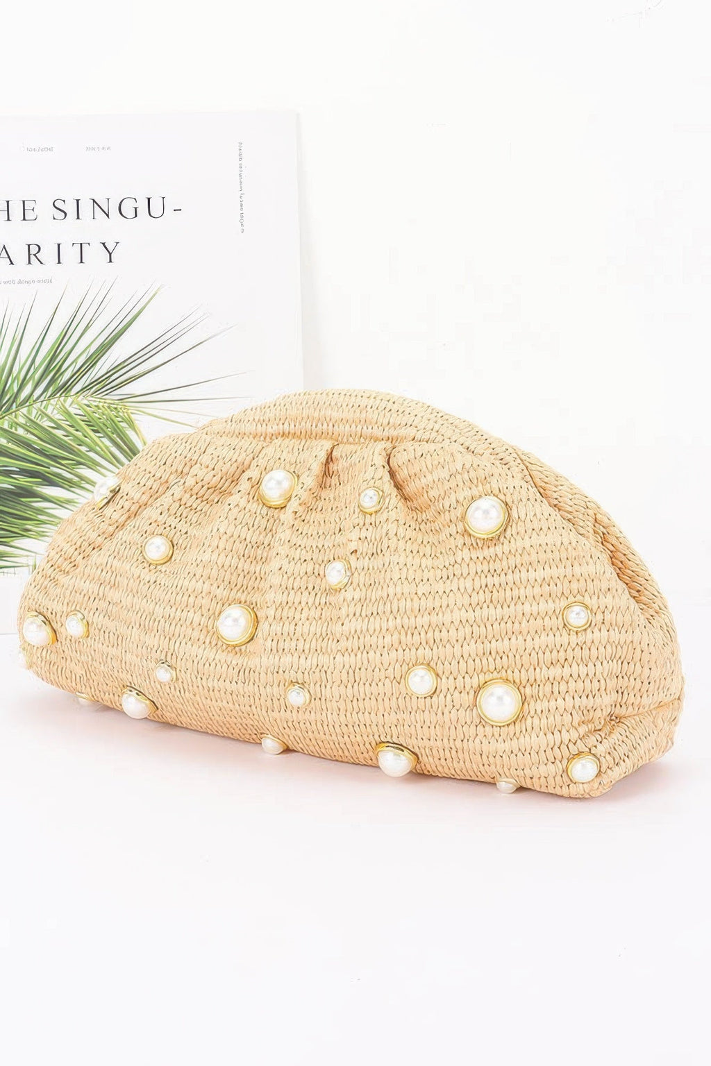 Women's Party Clutch Faux Straw Pearl – BYMANYC New York | Minor & Co.
