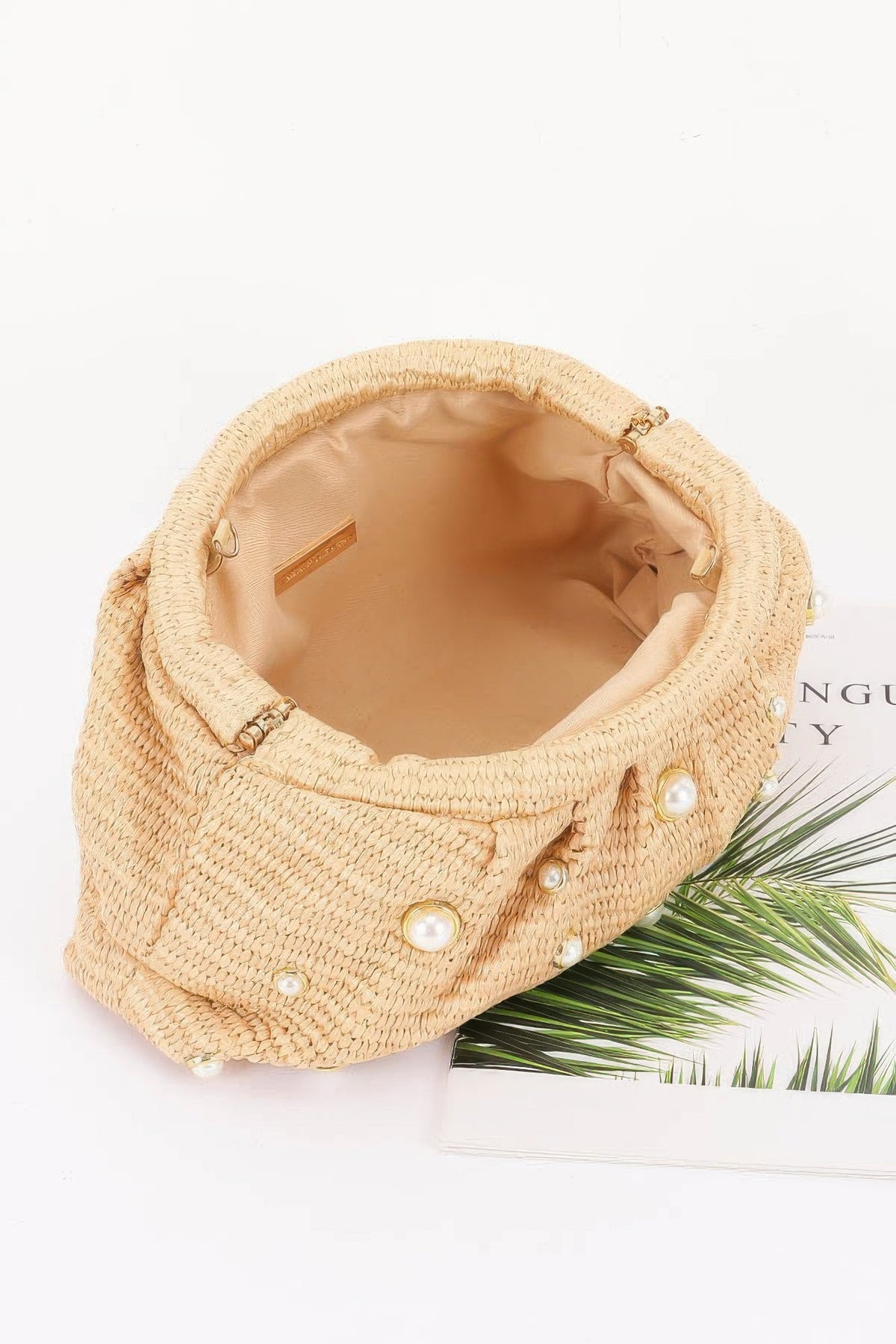 Women's Party Clutch Faux Straw Pearl – BYMANYC New York | Minor & Co.