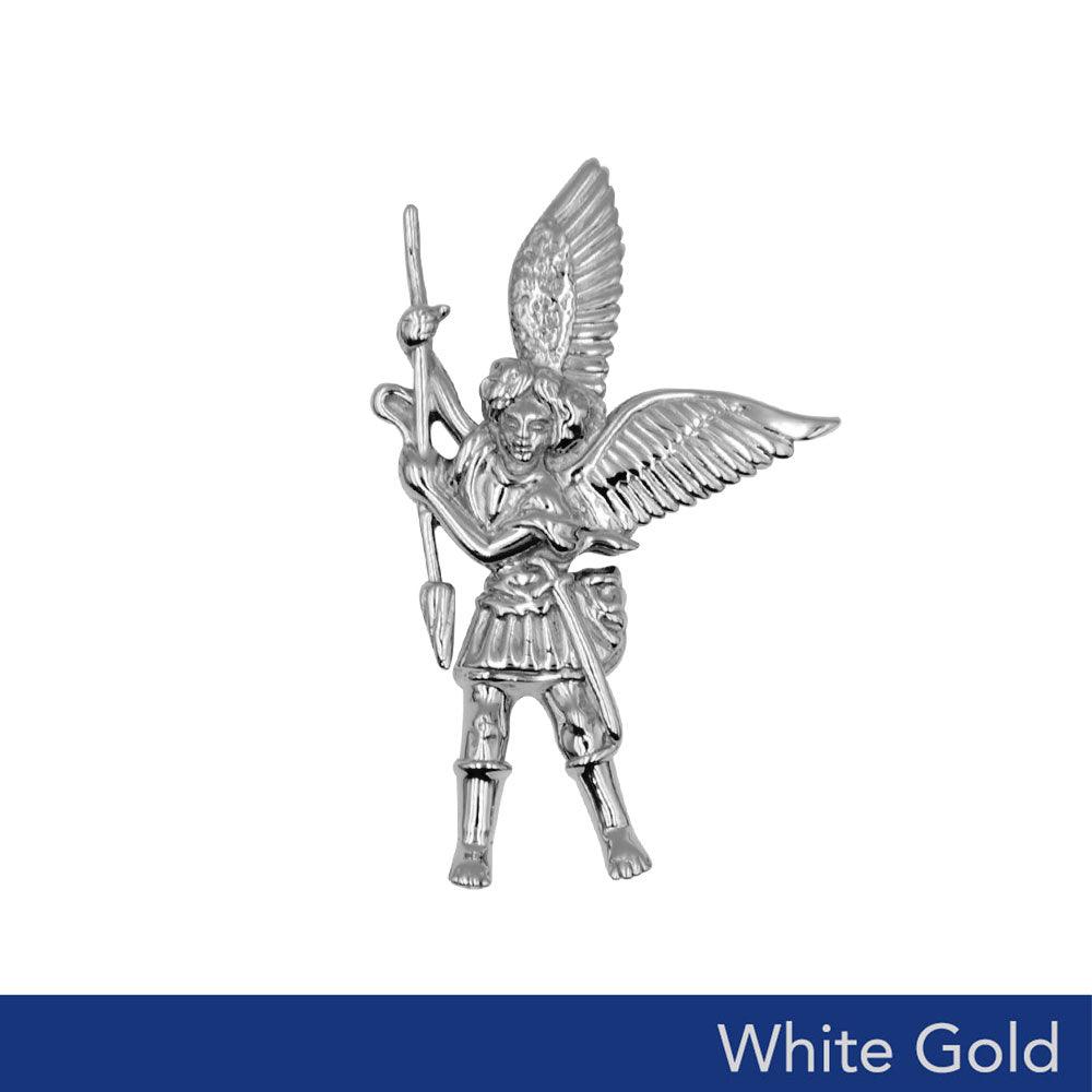 Archangel Michael 14K White Gold Pendant | Minor & Co.