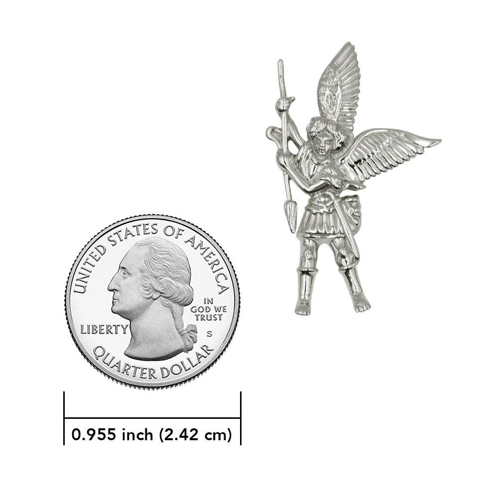Archangel Michael 14K White Gold Pendant | Minor & Co.
