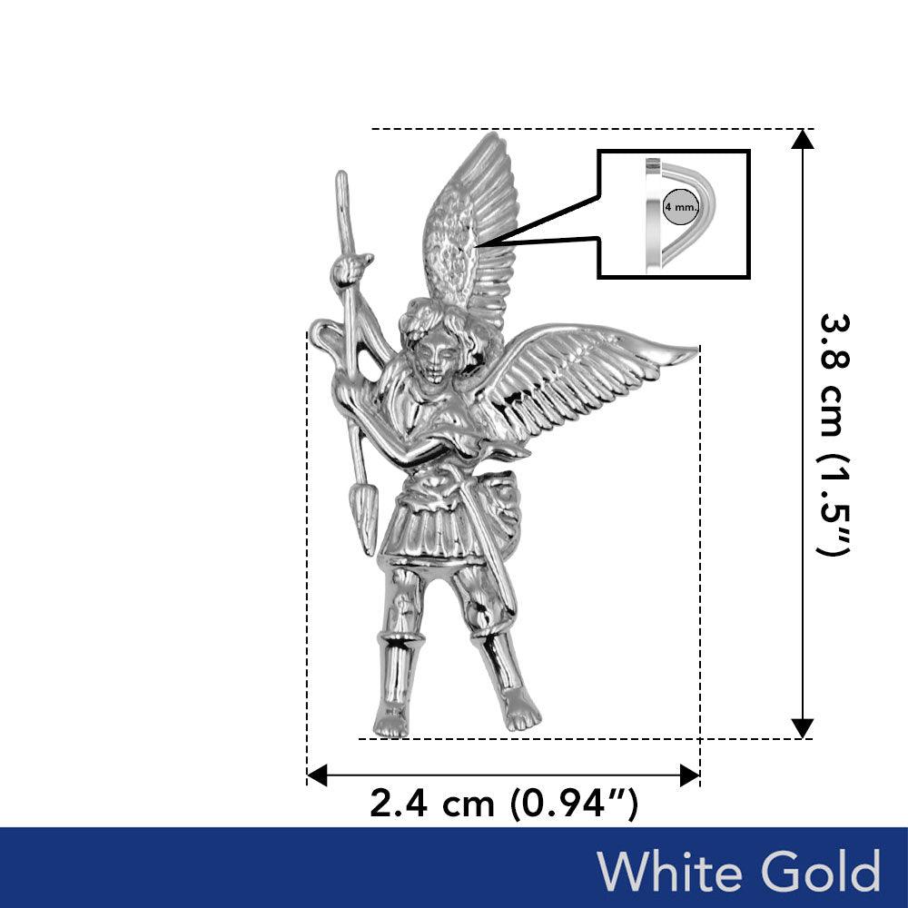 Archangel Michael 14K White Gold Pendant | Minor & Co.