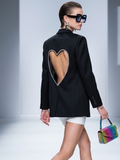 Women's Rhinestone Heart Open Back Blazer – BYMANYC New York | Minor & Co.