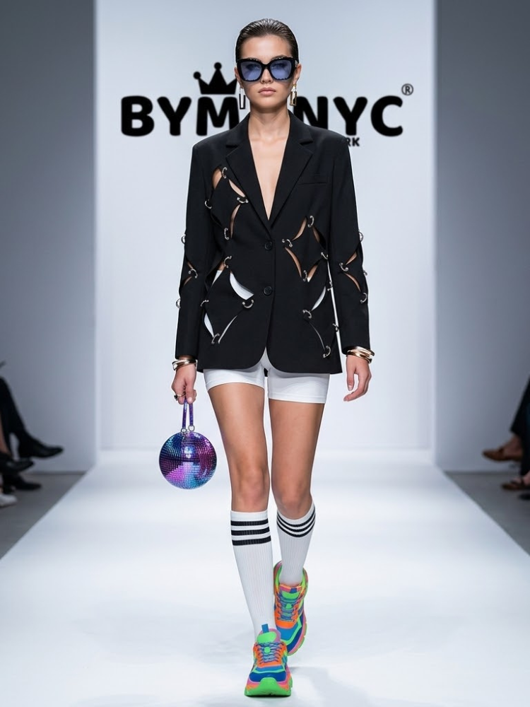 Women's Black Blazer Metal Ring Cutout – BYMANYC New York | Minor & Co.