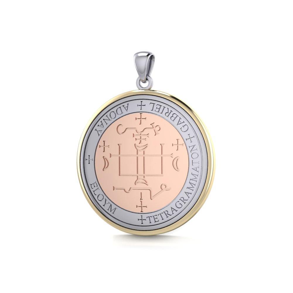 Archangel Gabriel Sigil Pendant Three Tone Finish | Minor & Co.