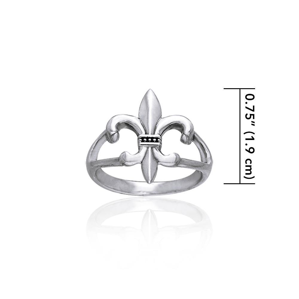 Fleur-de-Lis in Monarchy ~ Sterling Silver Jewelry Ring | Minor & Co.